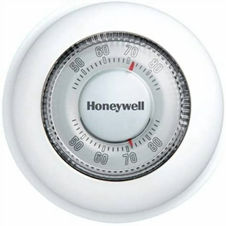 Honeywell T87K1007 Plastic Round White Heat Only Thermostat