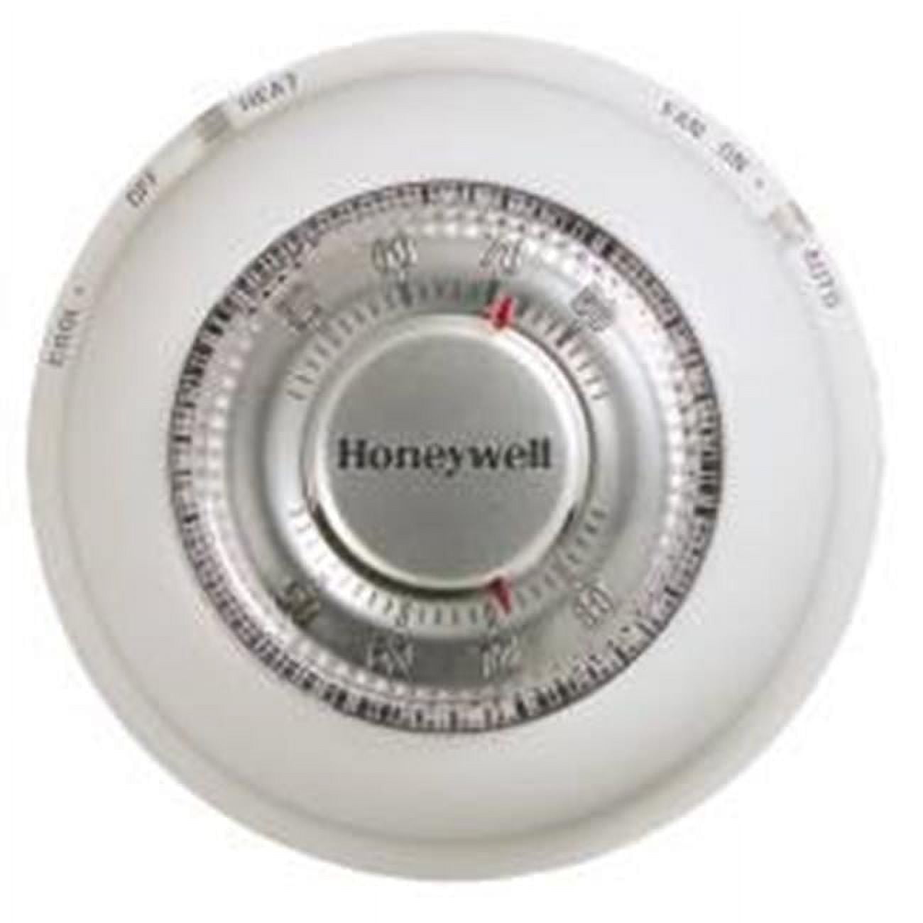 White Round Manual Heat Only Thermostat