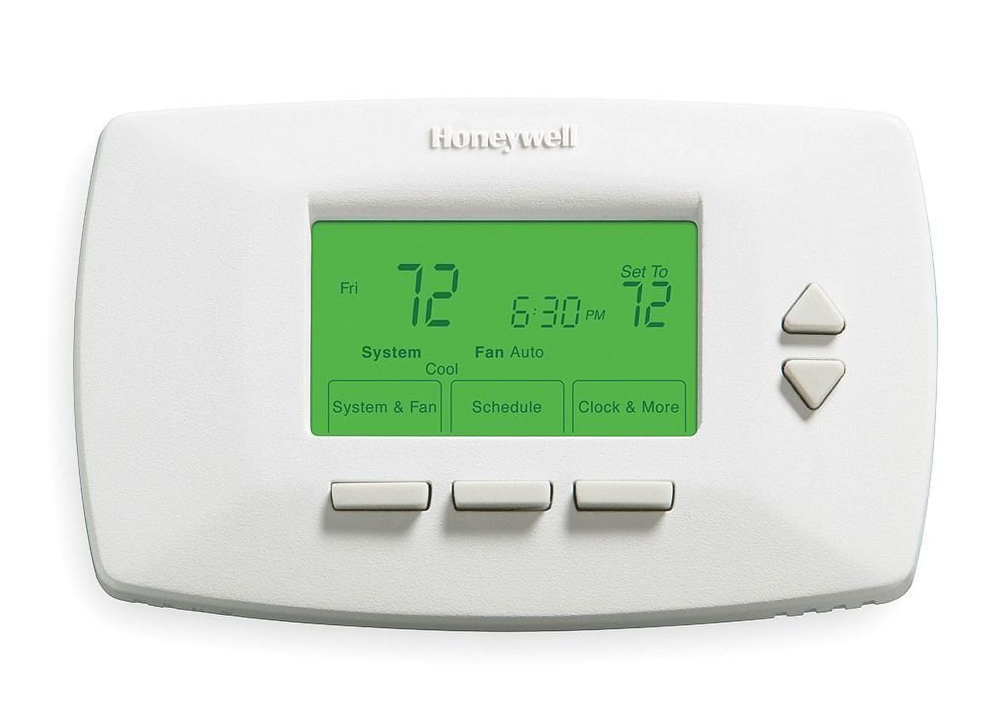 White Digital Programmable Heat Pump Thermostat with Touchscreen