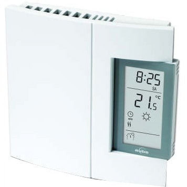 White Programmable Digital Line Voltage Baseboard Heater Thermostat