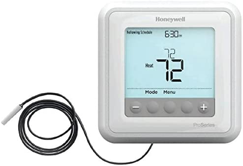 White Digital Programmable Square Thermostat with LCD Display