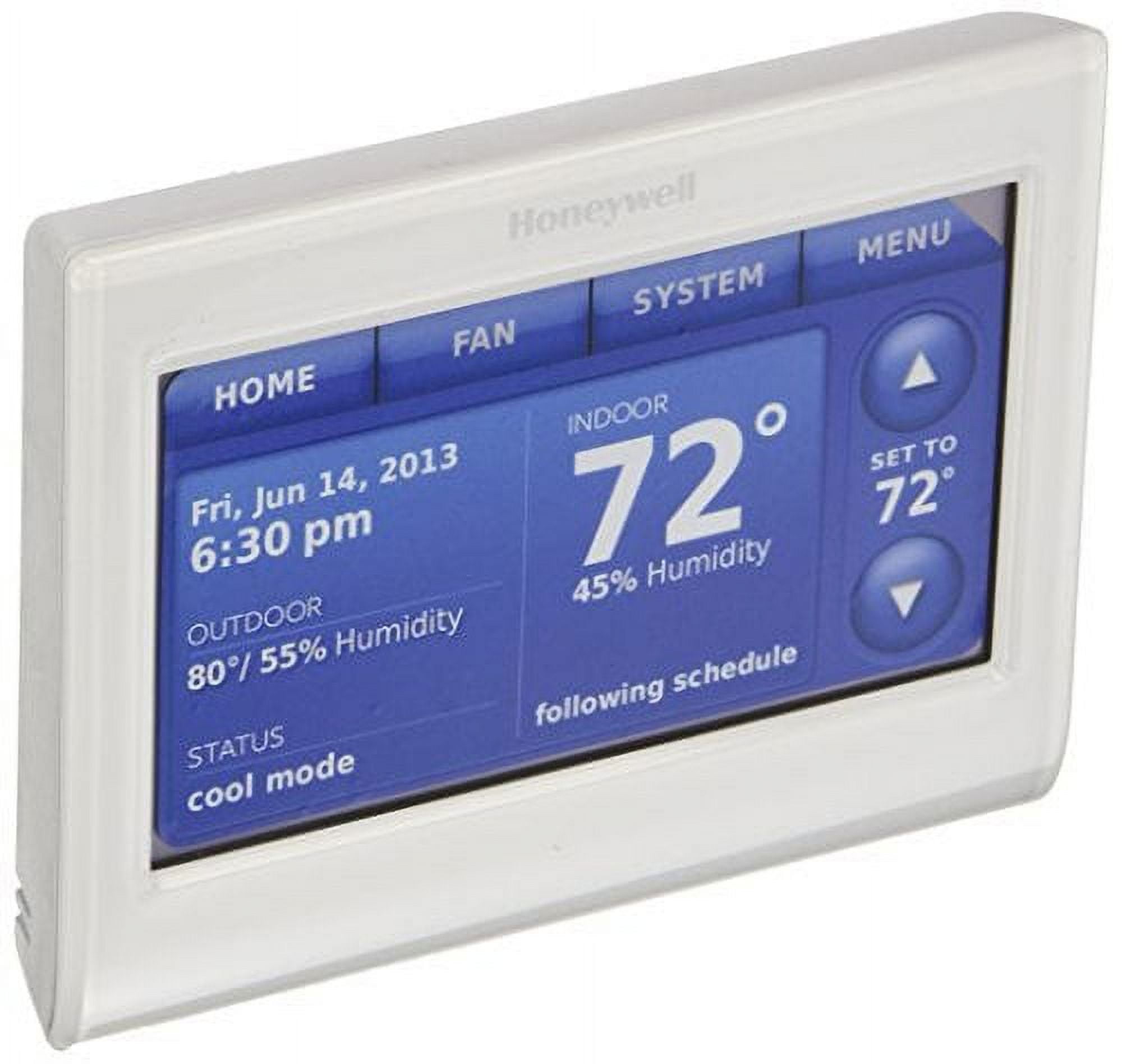 White Programmable Digital Touchscreen Thermostat with Mounting Hardware