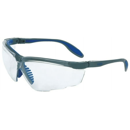 Honeywell Uvex Genesis X2 Eyewear, Clear Lens, Ultra-dura, Navy/Silver Frame, 10/Pack