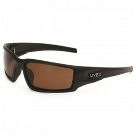Honeywell Uvex Hypershock Safety Eyewear, Espresso Polarized Lens, Hard Coat, Black Frame