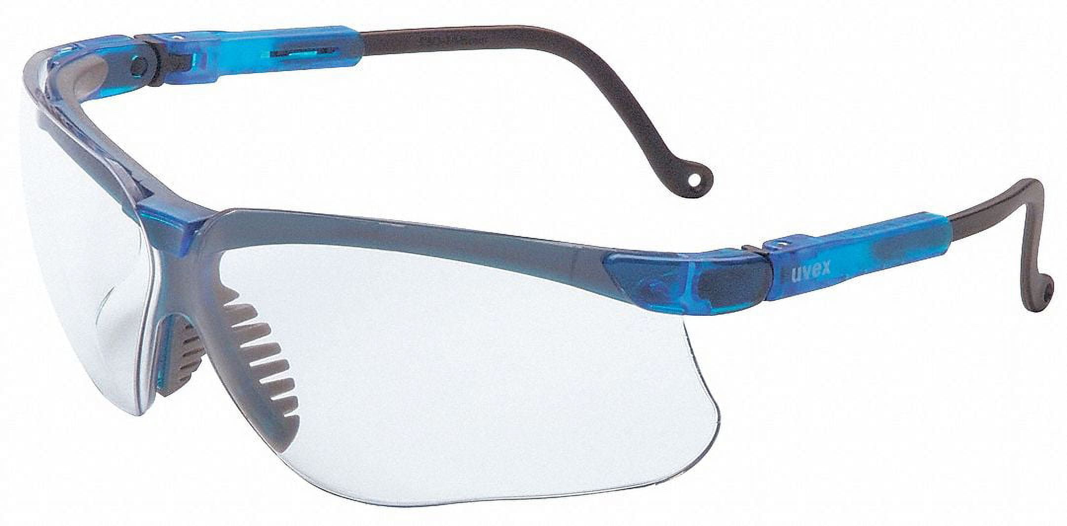 Honeywell Uvex Safety Glasses,Blue Frame,Wraparound S3240HS