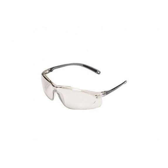 Safety Glasses, Half-Frame, Fog-Ban Anti-Fog Coating, Clear Frame, Clear Lens A705