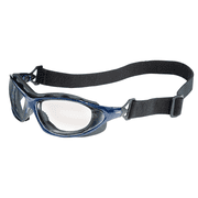 Honeywell Uvex Seismic Sealed Eyewear, Clear Lens, Polycarbonate, HC, Metallic Blue Frame