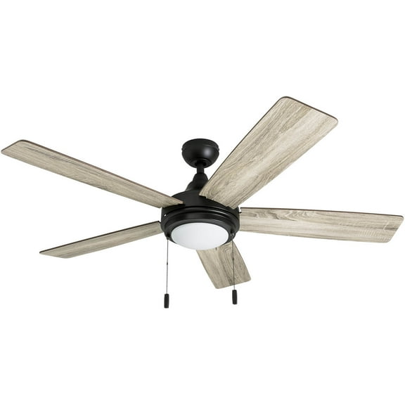 Honeywell Ventnor 52" Modern Bronze Ceiling Fan with Light, 5 Blades, Remote & Reverse Airflow