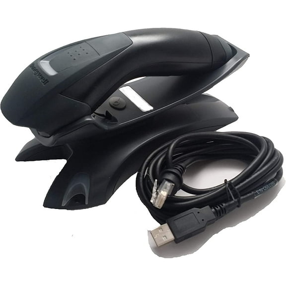 Honeywell Voyager 1202G 1D Single-Line Wireless Bluetooth Laser Barcode Scanner, Including Charge & Communications Base, Battery and USB Cable (9.8 ft./3m)