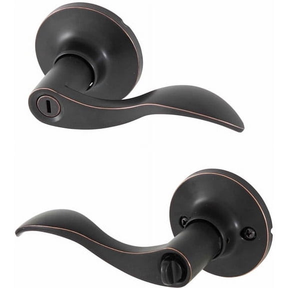 Honeywell Wave Privacy Door Lever, Oil Rubbed Bronze, 8106402