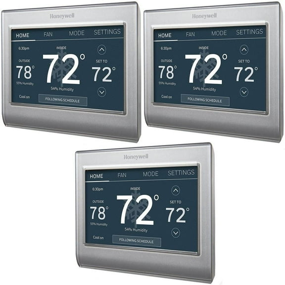 Honeywell Wi-Fi Smart Color Programmable Thermostat RTH9585WF1004 - Touchscreen - 3 Pack