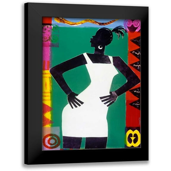 Honeywood, Varnette 19x24 Black Modern Framed Museum Art Print Titled - St. Sapphire
