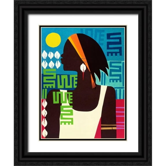 Honeywood, Varnette 25x32 Black Ornate Wood Framed with Double Matting Museum Art Print Titled - Virtuous Woman