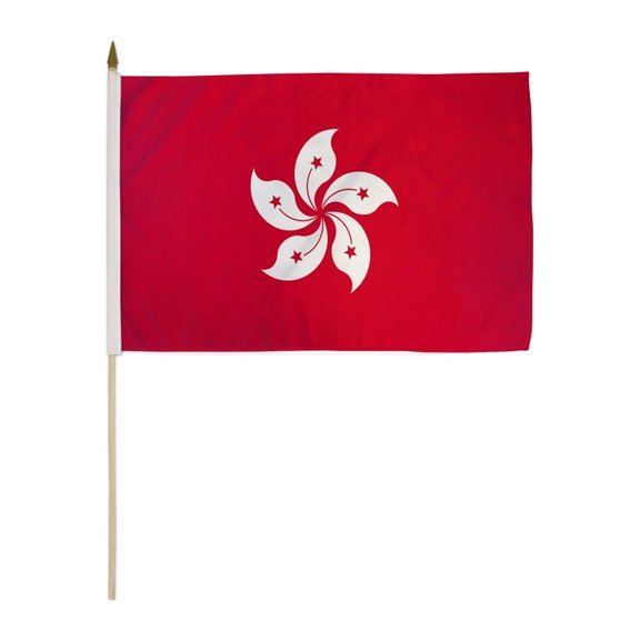 Hong Kong 12x18in Stick Flag