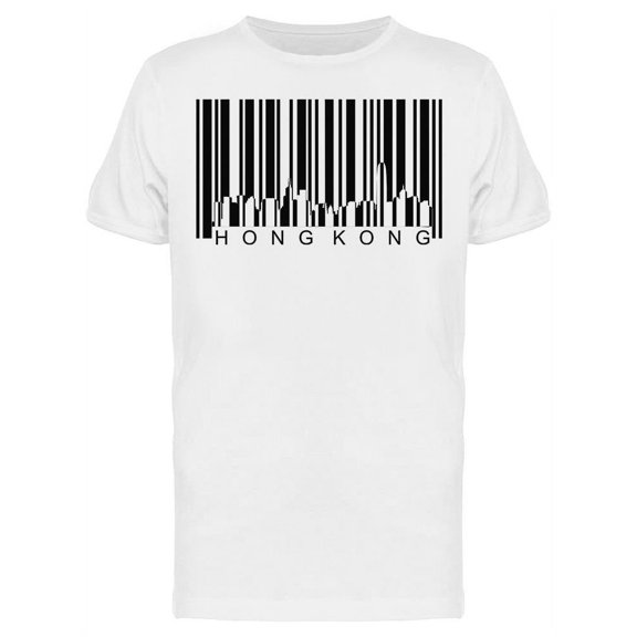 Hong Kong Barcode T-Shirt Men -Image by Shutterstock, Male Medium