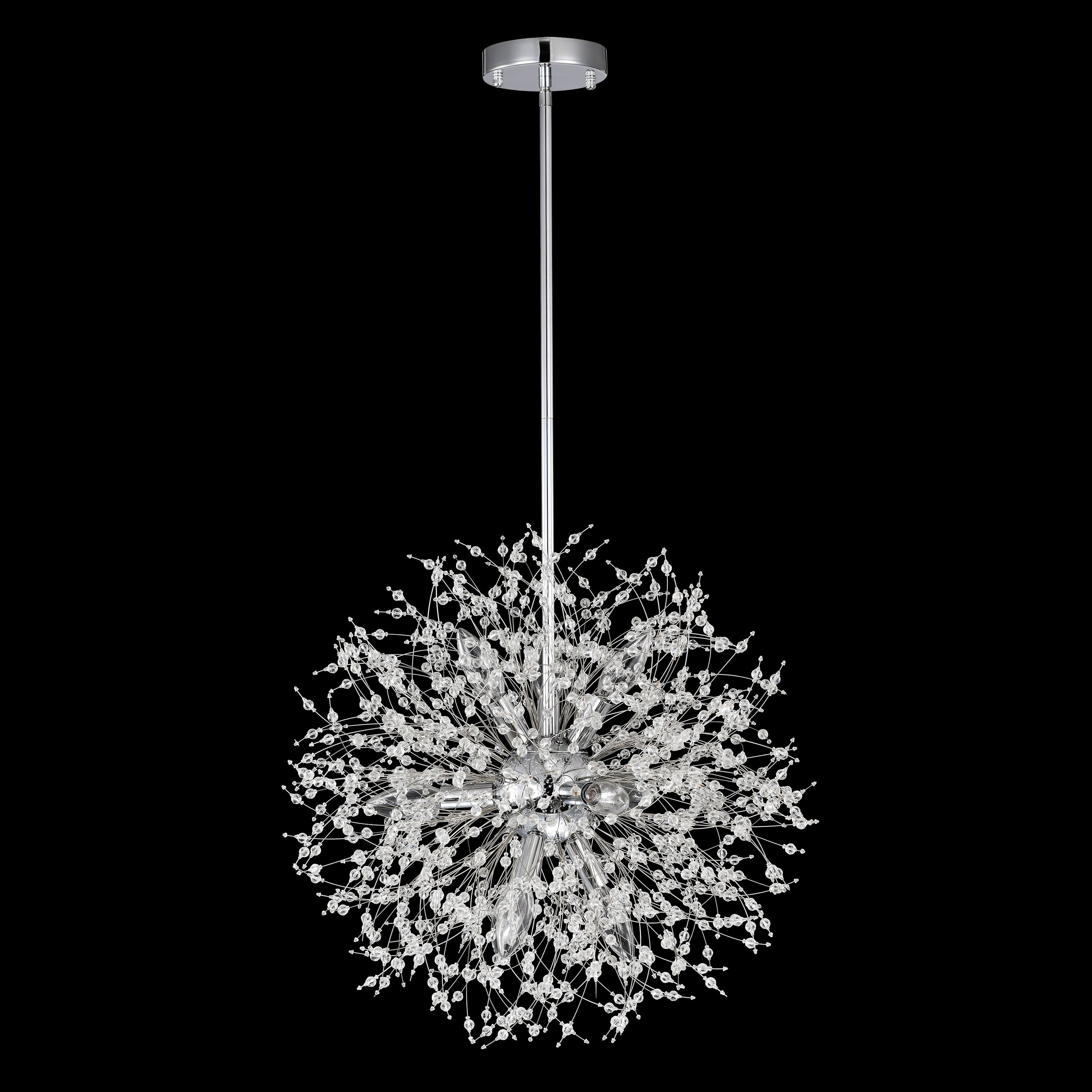 Viera 19.7'' Chrome Sputnik Globe Chandelier with Crystals