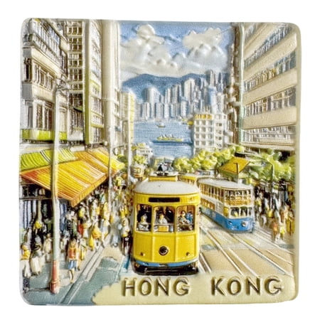 Hong Kong China 3D Fridge Magnet Souvenir Gift,Resin Handmade Refrigerator Magnet Home Decoration Collection