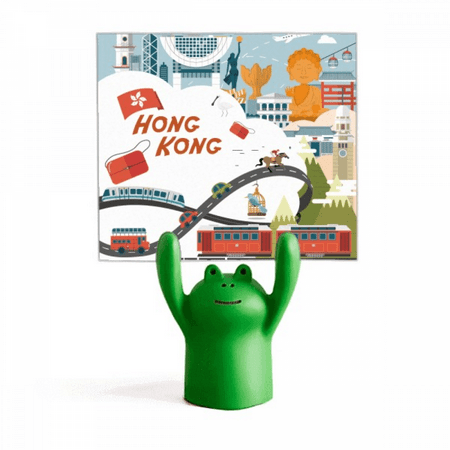 Hong Kong Famous Cartoon Places Memo Holder Cartoon Animal Frog Stand Decoration