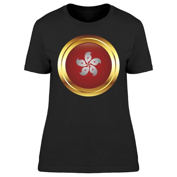 Hong Kong Flag Art T-Shirt Women -Image by Shutterstock, Female 3X-Large