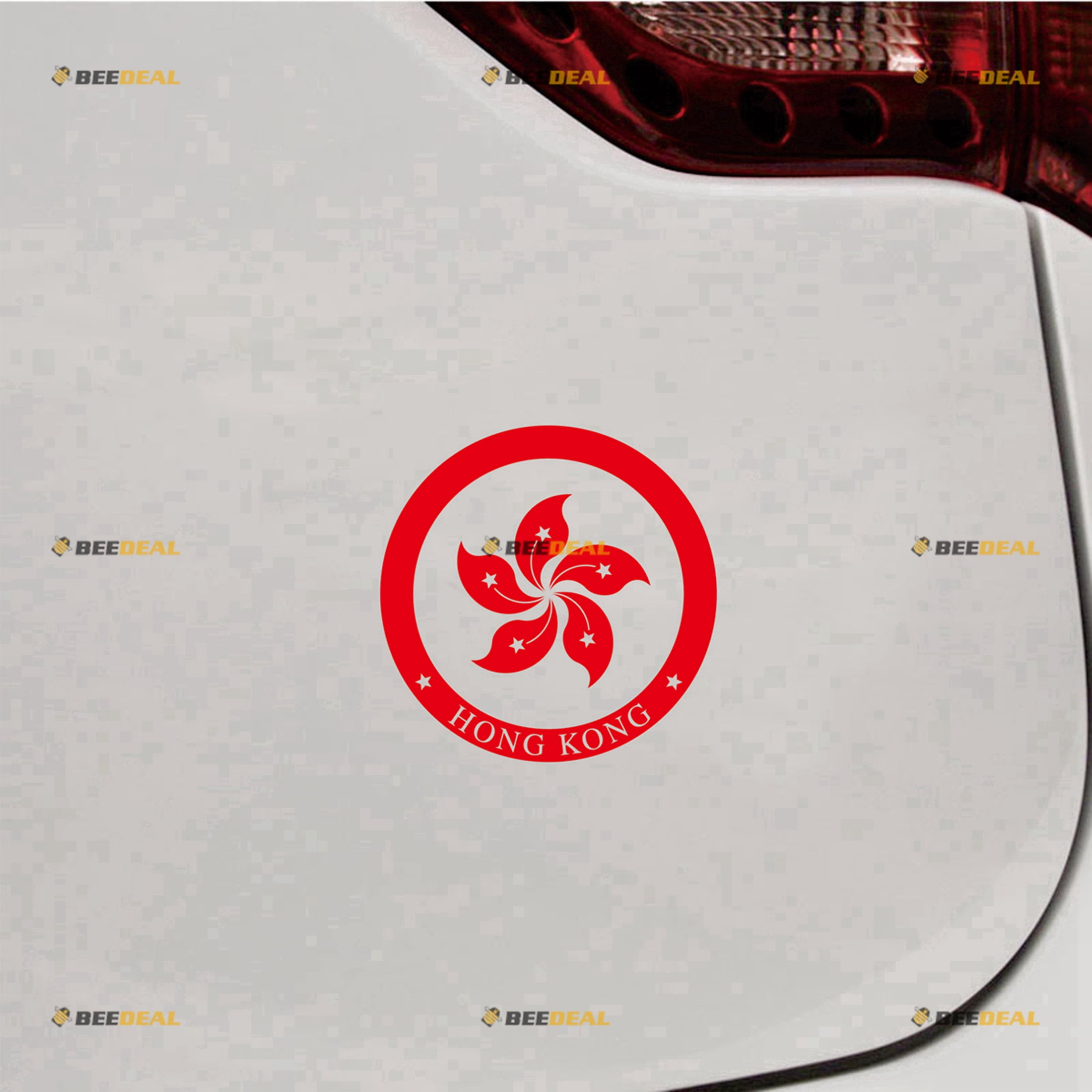 Hong Kong HK Round Flag Regional Emblem Sticker Decal Vinyl - 2 Pack ...