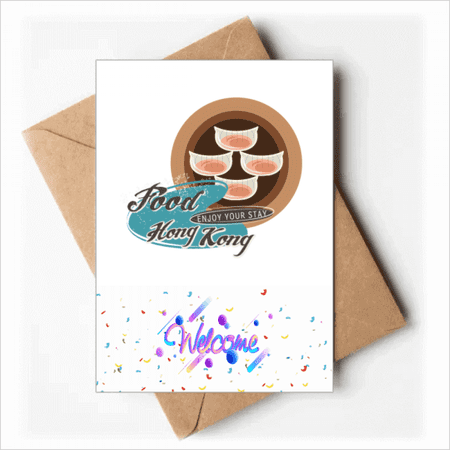 Hong Kong Har Gow Dumplings Welcome Back Greeting Cards Envelopes Blank