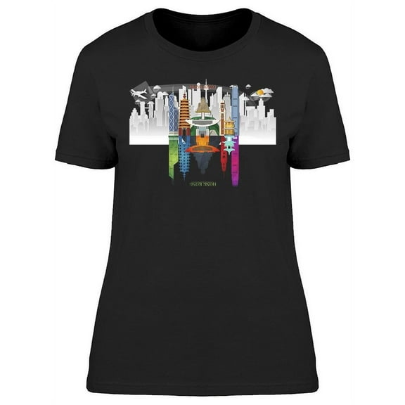 Hong Kong Landmark Art T-Shirt Women -Image by Shutterstock, Female Medium