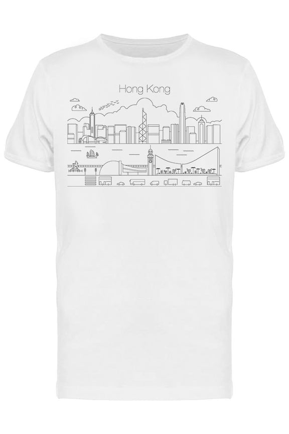 Hong Kong Line Style T-Shirt Men -Image by Shutterstock, Male Large