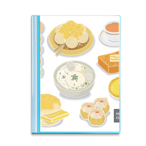 Hong Kong Local Cuisine Food Book Sheet Protectors Portfolio Binder Folder