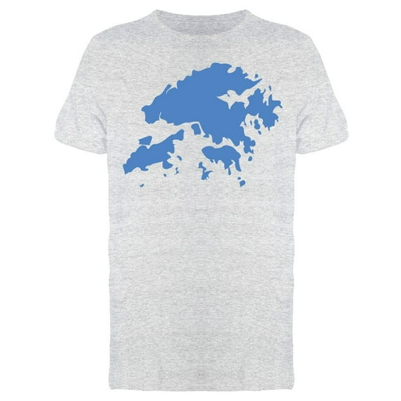 Hong Kong Map Country T-Shirt Men -Image by Shutterstock, Male Medium