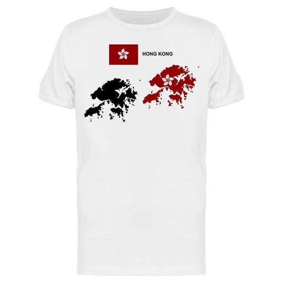 Hong Kong Map Flag Tee Men's -Image by Shutterstock
