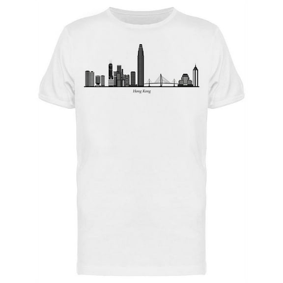 Hong Kong Skyline City T-Shirt Men -Image by Shutterstock, Male Small