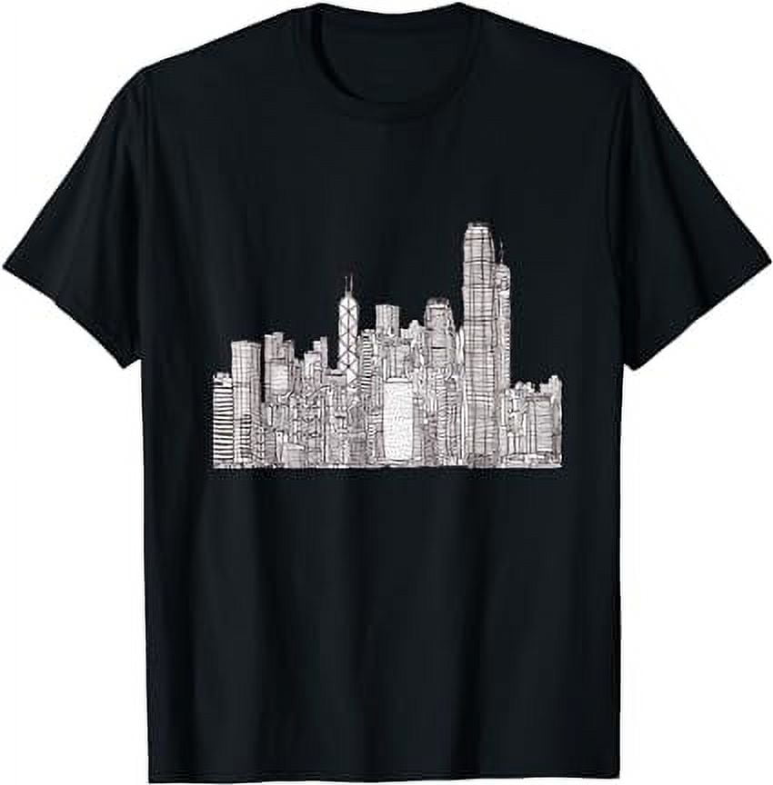 Hong Kong Skyline Cityscape | Hand drawing illustration T-Shirt