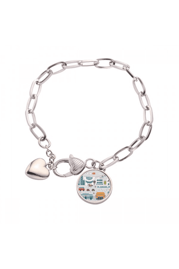 Hong Kong Valuable Visiting Things Heart Chain Bracelet Jewelry Charm Fashion