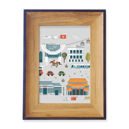 Hong Kong Valuable Visiting Things Photo Frame Exhibition Display Art Desktop Painting