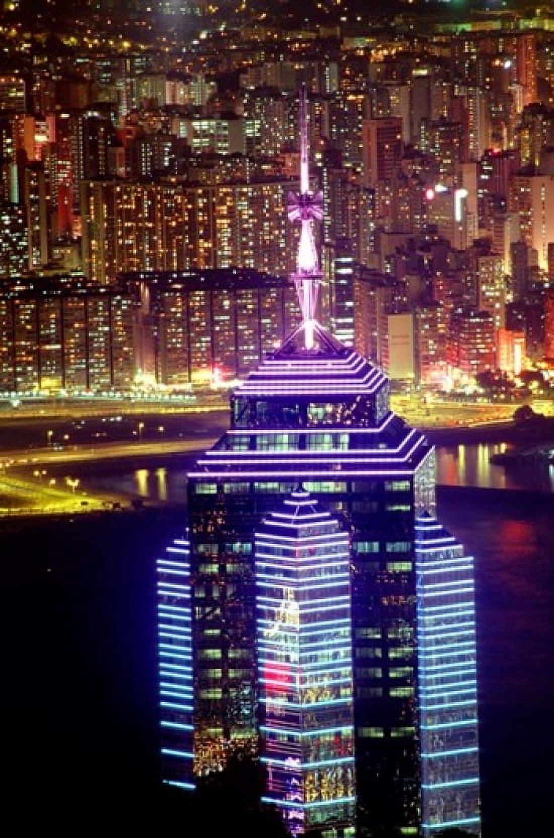 Hong Kong from Victoria Peak with The Center China Canvas Art - Russell Gordon DanitaDelimont (23 x 34)