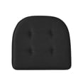 thumbnail image 1 of Hong and Arts Inc. Marina Decoration Thick Memory Foam Chair Pads Tufted Nonslip Rubber Back Seat 17 x 16 Inch Kitchen U-Shaped Cushion Black - 6, 1 of 5
