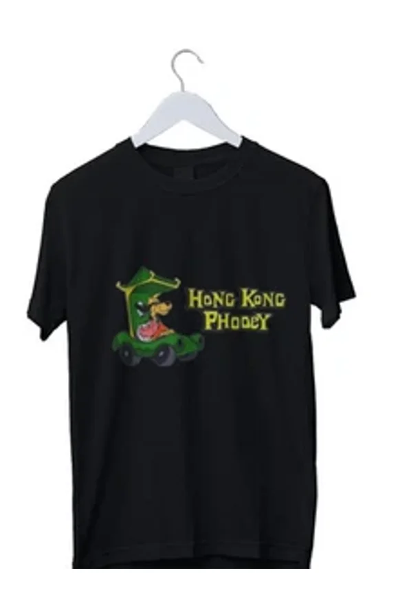 Hong-kong phooey inspired Mens T-shirt Black White S M L XL 2 3 4 XL