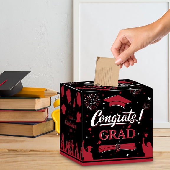 HongHeng 1 Pack Graduation Decorations 2025 Grad Card Box for Gift Graduation Party Favors Decor Party Supplies