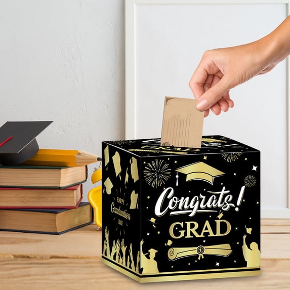 HongHeng 1 Pack Graduation Decorations 2025 Grad Card Box for Gift Graduation Party Favors Decor Party Supplies