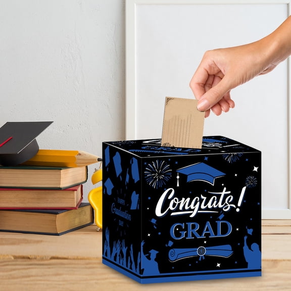 HongHeng 1 Pack Graduation Decorations 2025 Grad Card Box for Gift Graduation Party Favors Decor Party Supplies