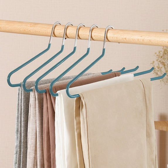 HongHeng 1 Pack Space Saving Open Ended Metal Pant Hangers, Non Slip Jean Hangers for Men and Women, Closet Storage Organizer for Clothes Leggings Slacks Trouser Ties