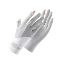 HongHeng 1 Pair Sun Protection Gloves UV Non Slip Full Finger Sun Gloves for Women Riding Golf Hiking Driving Fishing