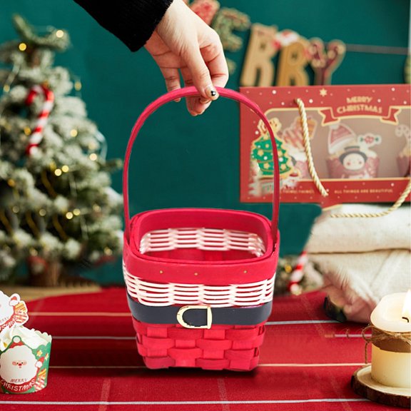 HongHeng 1PC Christmas Tree Christmas Decorations Christmas Sweethearts Basket Gift Gift Basket Gift Box Candy Box Snowflake Crisp Christmas Packaging Box Biscuits Box