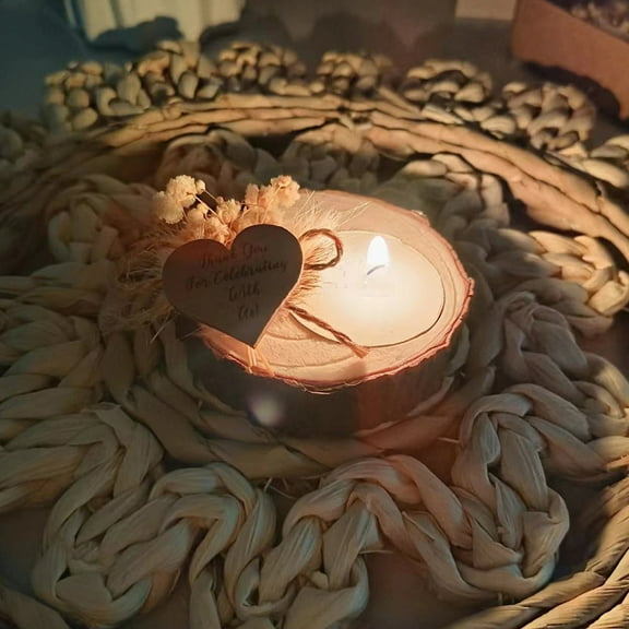 HongHeng 1Pc Candle Gift, Wedding Favors for Guests, Valentine's Day Gift, Bridal Shower, Baby Shower Party, Baptism, Thank You Gifts, Birthday Party Return Gifts, Unique Rustic Gift