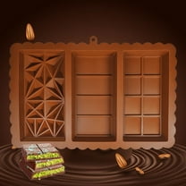 HongHeng 1Pc Chocolate Molds, Deep Dubai Silicone Chocolate Bar Mold, 3 In 1 Large Break Apart Chocolate Mold Candy Wax Melt Molds for Filling Pistachio Chocolate Bar