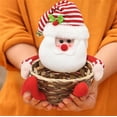 thumbnail image 1 of HongHeng 1Pc Christmas Candy Storage Basket Santa Claus Reindeer Snowman Candy Basket Christmas Decoration Candy Bowl Dish Christmas Sugar Container for Kid Holiday Table Decor Gift, 1 of 6