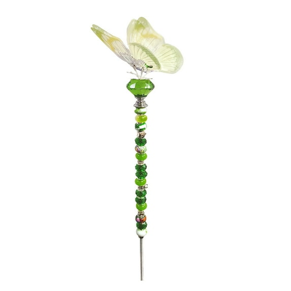 HongHeng 1Pc DIY Butterfly Garden Stakes Kit - Fairy Wand Beaded Garden Stakes Kit, Fairy Garden Accessories for Outdoor