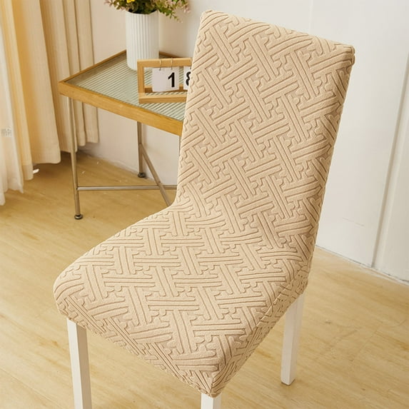 HongHeng 1Pc Dining Chair Cover, Jacquard Stretch Kitchen Chair Cover, Detachable Washable Dining Chair Cover, Chair Slipcovers Protective, for Home, Restaurant, Banquet