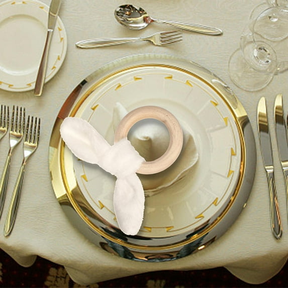 HongHeng 1Pc Easter Bunny Ears Napkin Rings Holder Napkin Rings Buckles Dining Table Setting Decor for Farmhouse, Spring Dinner Party Table Centerpieces Decoration