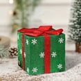 thumbnail image 1 of HongHeng 1Pc Green Gift Boxes with Red Bows Outdoor Christmas Decorations 7", 1 of 6